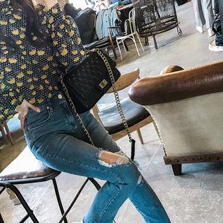 Stand-collar Dot Floral Blouse
