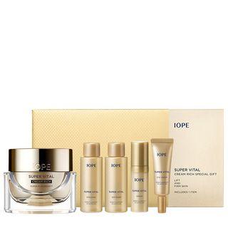 Iope - Super Vital Cream Rich Special Set: Cream Rich 50ml + Emulsion 18ml + Softener 18ml + Serum 5ml + Eye Cream 3ml 5pcs