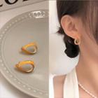 Glaze Drop Earring 1 Pair - S925 Silver Needle - Earring - Yellow - One Size