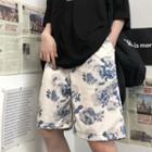 Floral Print Wide-leg Shorts As Shown In Figure - One Size