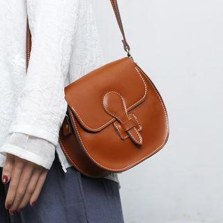 Genuine Leather Saddle Crossbody Bag