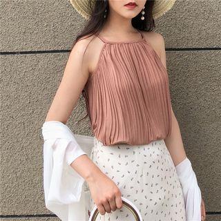 Plain Loose-fit Cropped Camisole Top