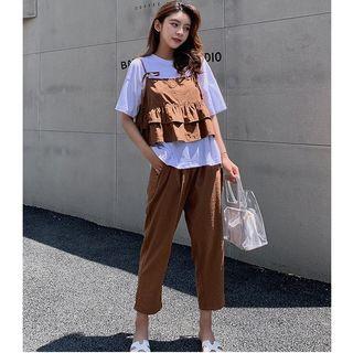 Set: Short-sleeve T-shirt + Camisole + Harem Pants