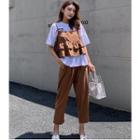 Set: Short-sleeve T-shirt + Camisole + Harem Pants