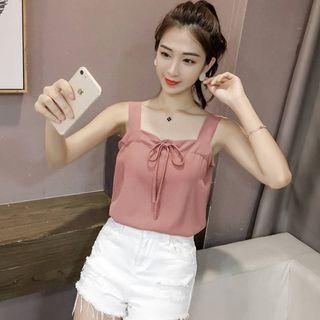 Wide Strap Ruffled Camisole Top