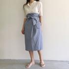 Bow Front Midi Skirt