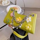 Floral Chained Crossbody Bag