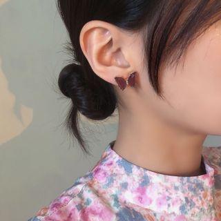 Butterfly Faux Crystal Rhinestone Earring