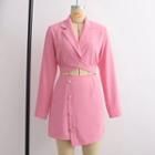 Tie-strap Cropped Blazer / Mini A-line Skirt
