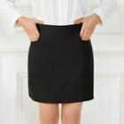 High-waist Mini Inset Shorts A-line Skirt