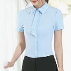 Short-sleeve Work Shirt / Fitted Skirt / Dress Pants