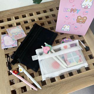 Zipped Mesh Flat Pouch
