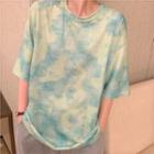 Loose-fit Dye Print Short Sleeve T-shirt