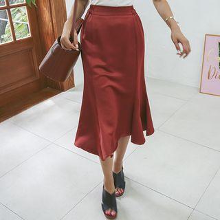 Band-waist Mermaid Midi Skirt