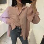 Loose-fit Button-side Long Shirt