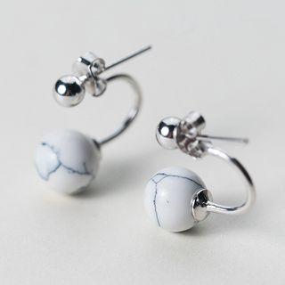 925 Sterling Silver Marble Ear Jackets