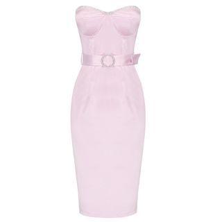 Strapless Rhinestone Sheath Dress