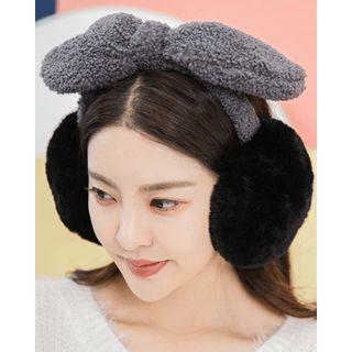 Bow Fleece Hair Band (ear Muffs Included)