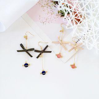 Alloy Planet & Bow Dangle Earring