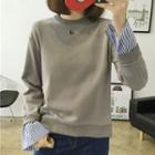 Striped Cuff Pullover