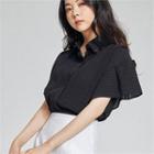 Flutter-sleeve Check Shirt