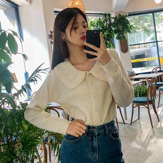 Capelet Rib-knit Cardigan
