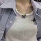 Butterfly Pendant Chain Necklace As Shown In Figure - One Size