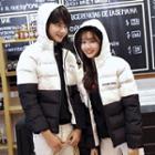Couple Matching Color Panel Down Coat