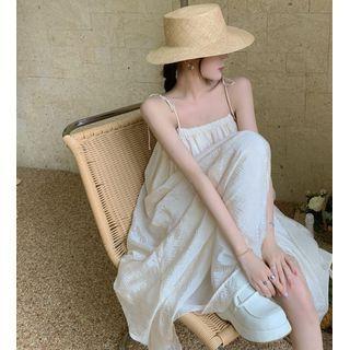 Sleeveless A-line Maxi Dress Almond - One Size
