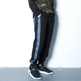 Reflective Contrast-trim Jogger Pants