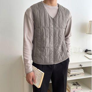 V-neck Lightweight Quilted Vest