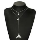 Pendant Layered Necklace Silver - One Size