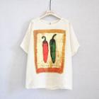 Chili Print Short Sleeve T-shirt