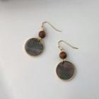 Shell Drop Earring 1 Pair - A77 - Brown Ball - Dark Gray - One Size