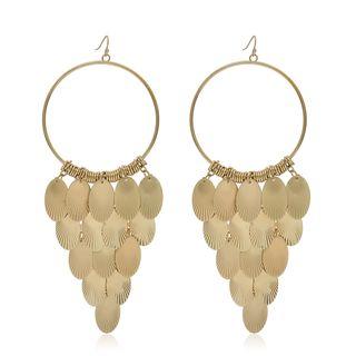 Sequin Hoop Fringed Earring