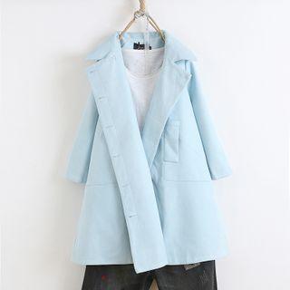 Collared Buttoned Plain Coat