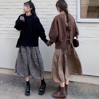 Sweater / Floral Midi Dress