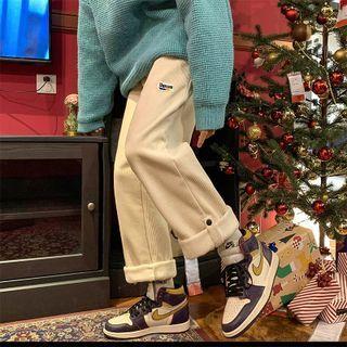 Corduroy Lettering Pants