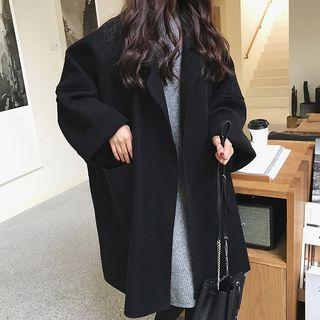 Open Front Oversize Midi Coat