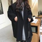 Open Front Oversize Midi Coat