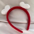 Heart Chenille Headband Red - One Size