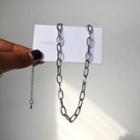 Chain Alloy Necklace 1 Pc - Silver - One Size