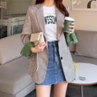 Single-breasted Shephard-check Blazer
