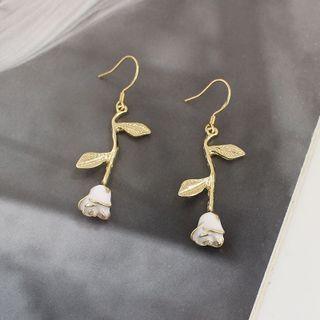 Rose Drop Ear Stud / Clip-on Earring