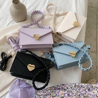 Flap Heart Shoulder Bag