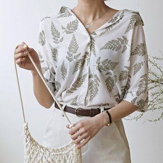 Round-hem Foliage Shirt