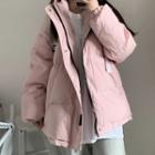 Zip Padded Coat Pink - One Size