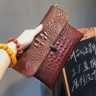 Croc Print Clutch