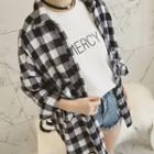 Gingham Shirt Plaid - Black - One Size