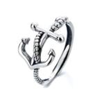 Anchor Sterling Silver Open Ring 423j - Silver - One Size